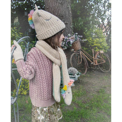 Rainbow Unicorn Knitted Hat 3-6 Years