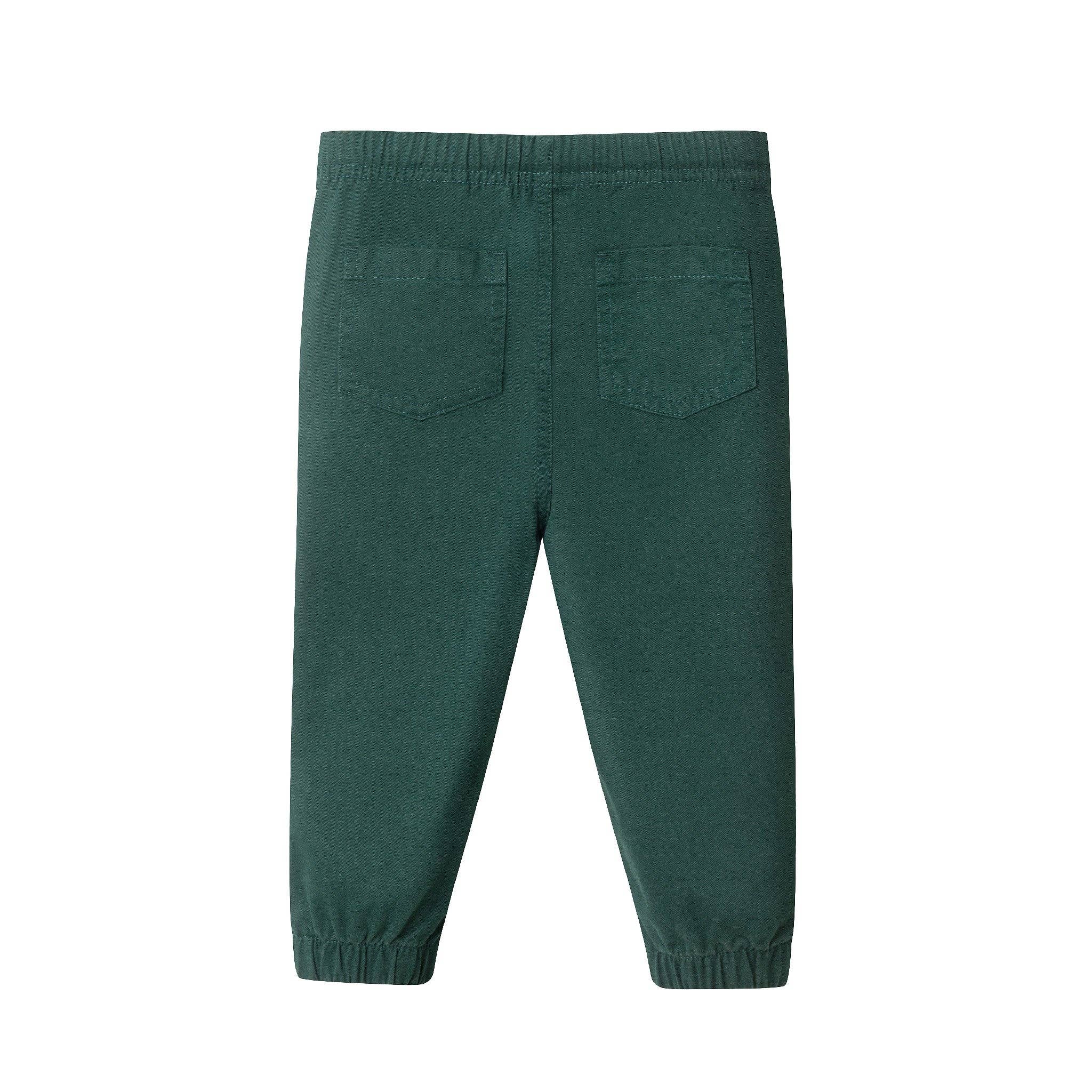 Infant Polo W/Plaid Collar & Twill Pull On Pant | Grey Polo