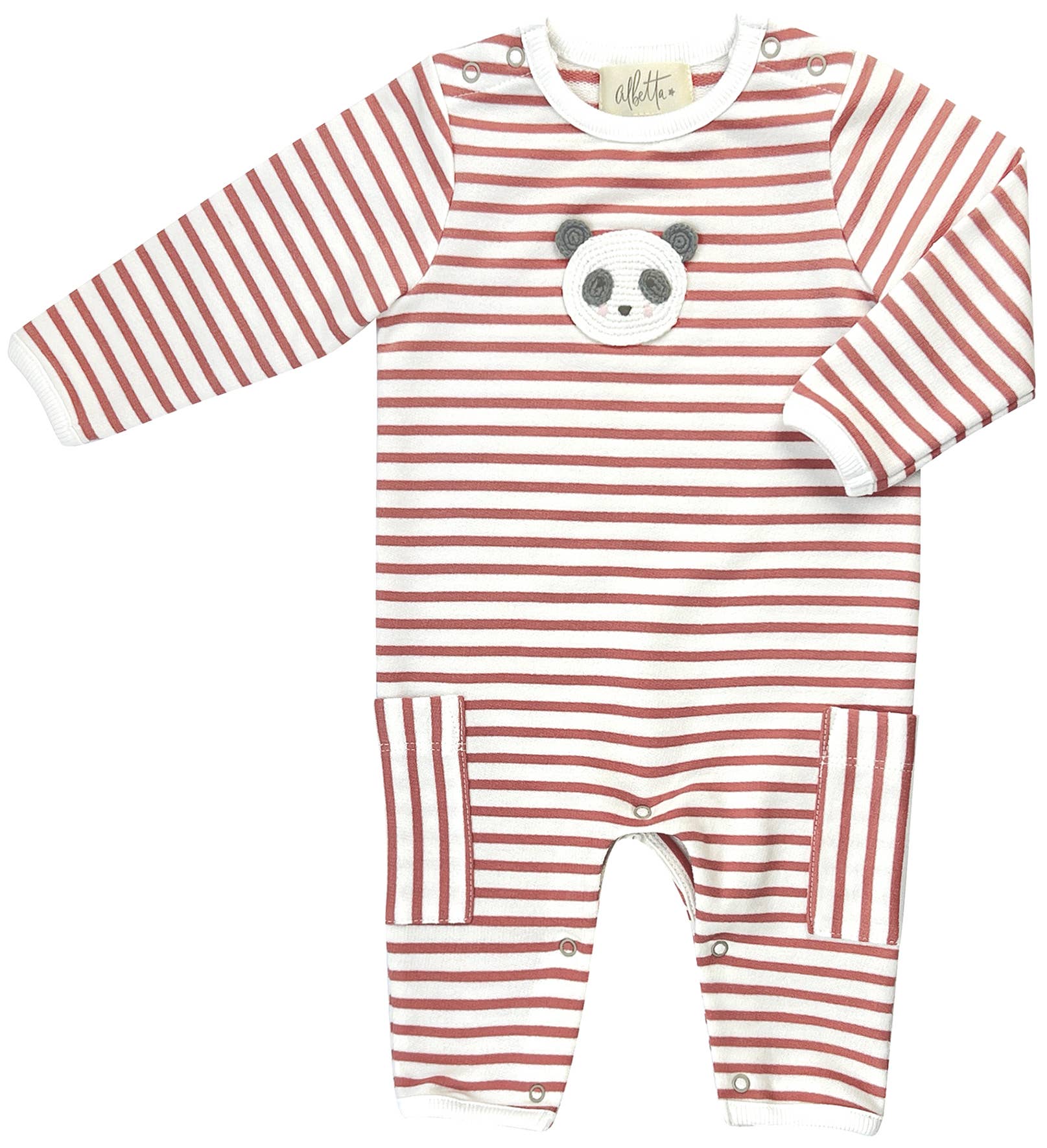 Crochet Panda Baby Romper