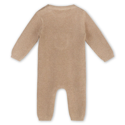 ORGANIC Lion Applique Chunky Sweater Knit Baby Jumpsuit