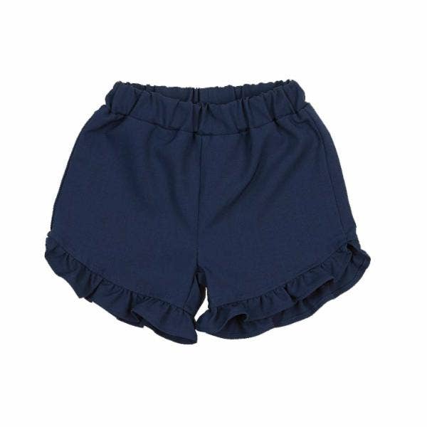 Elastic Waist Ruffle Hem Shorts