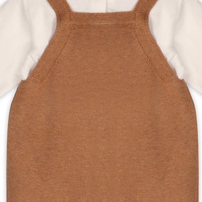 Organic Bear Sweater Knit Baby Overall & Bodysuit Set