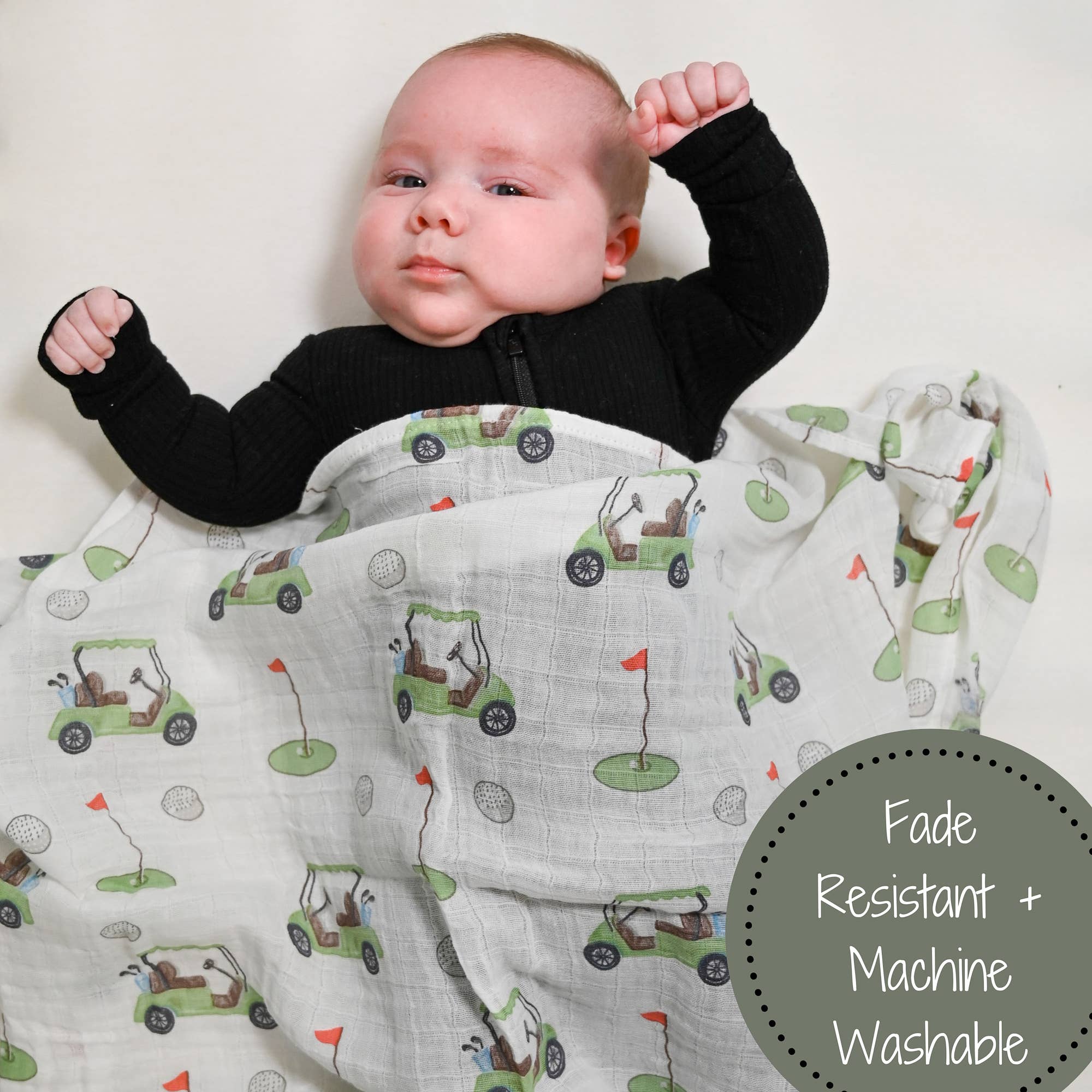 Golf A Round Baby Swaddle Blanket