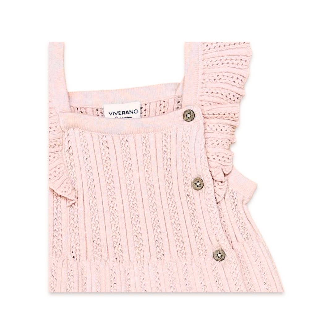 Organic Knit Pointelle Baby Sweater Dress