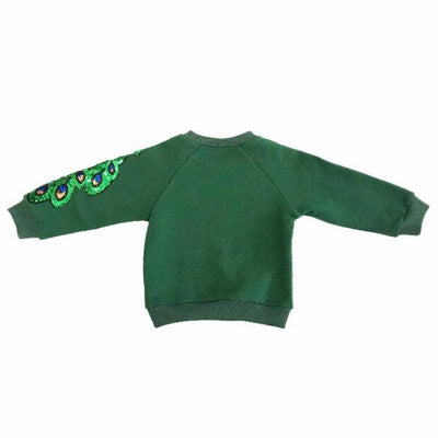 Sequin Peacock Patch Sweatshirt