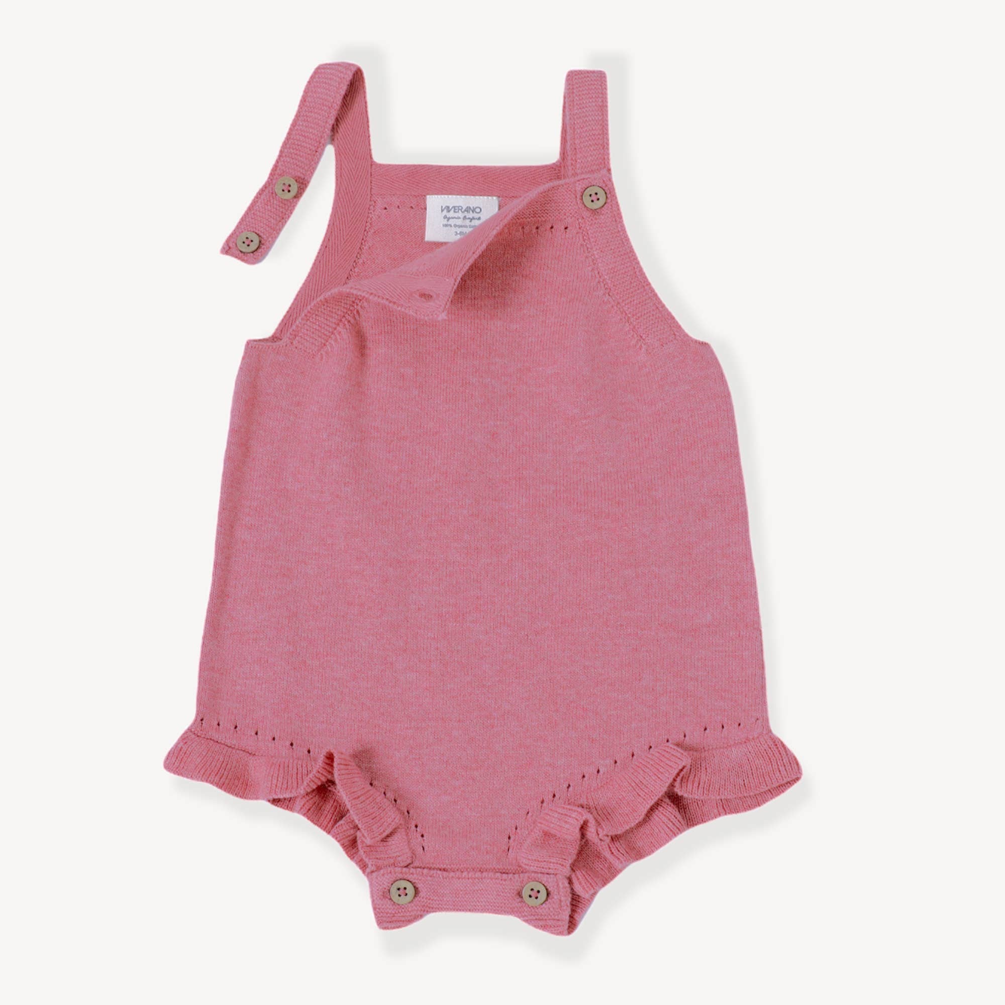 Rose Heather Knit Baby Romper+Bodysuit+Tights (3 Piece Set)