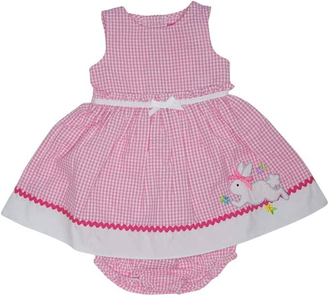 Pink Seersucker Easter Dress