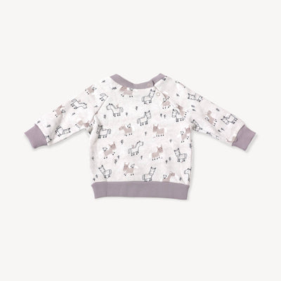Horse & Bird Fleece Baby Sweatshirt & Jogger Set (Organic)