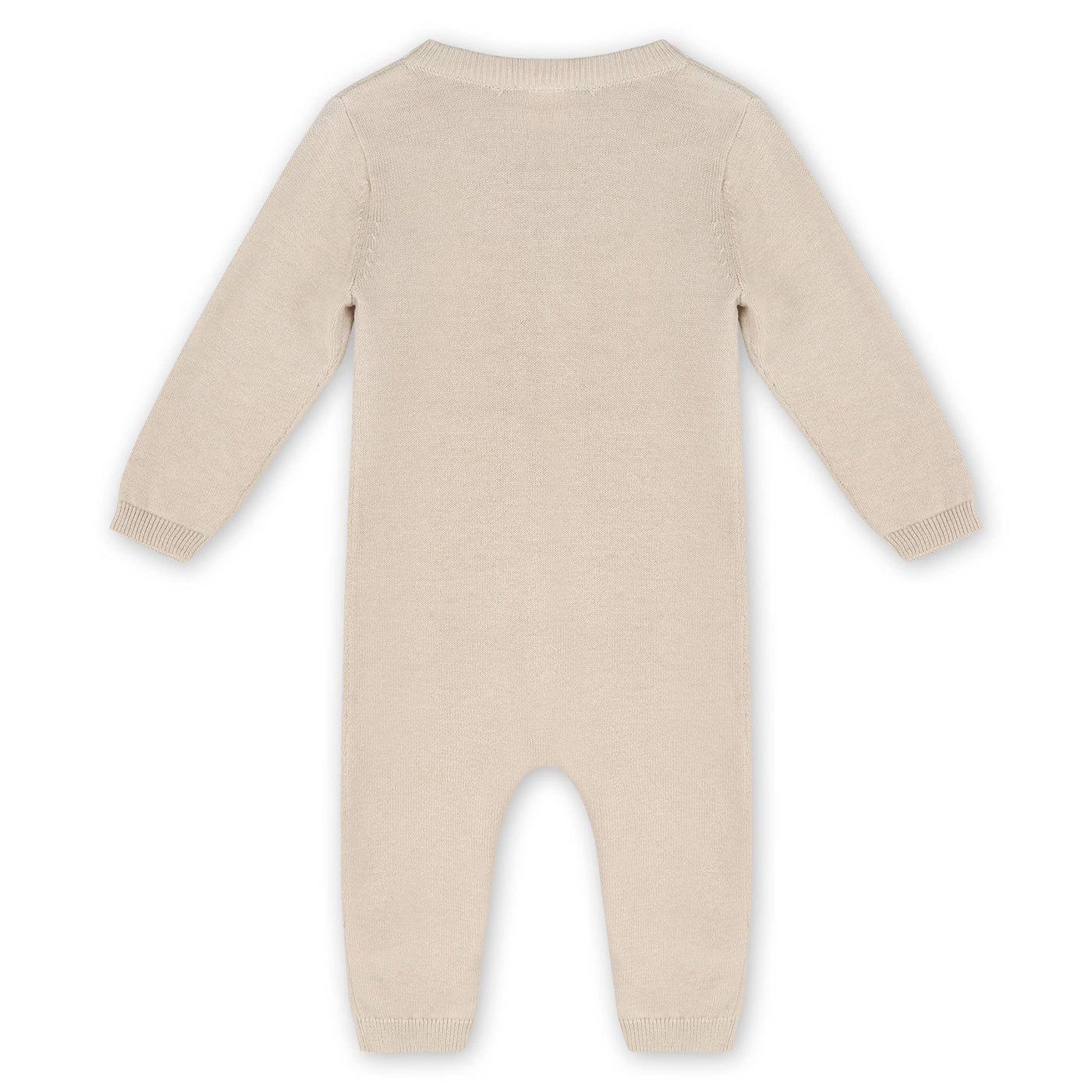 Organic Balloon Bear Jacquard Baby Sweater Knit Jumpsuit