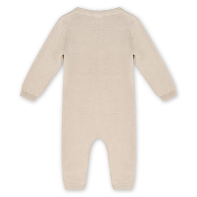 Organic Balloon Bear Jacquard Baby Sweater Knit Jumpsuit