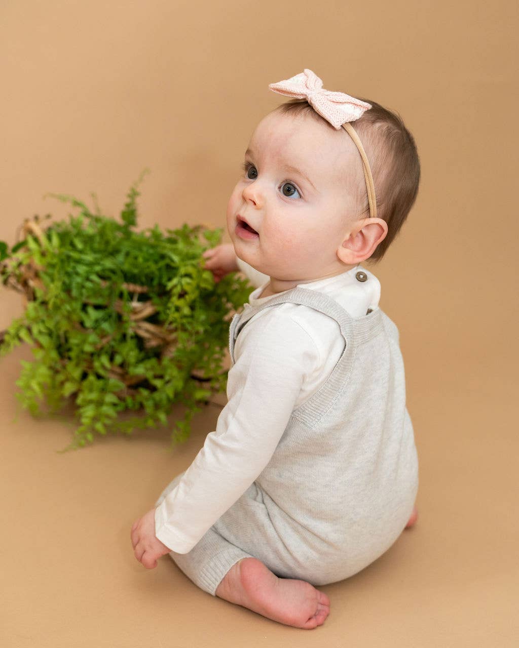 Bunny Embroidered Sweater Knit Baby Overall SET (Organic)