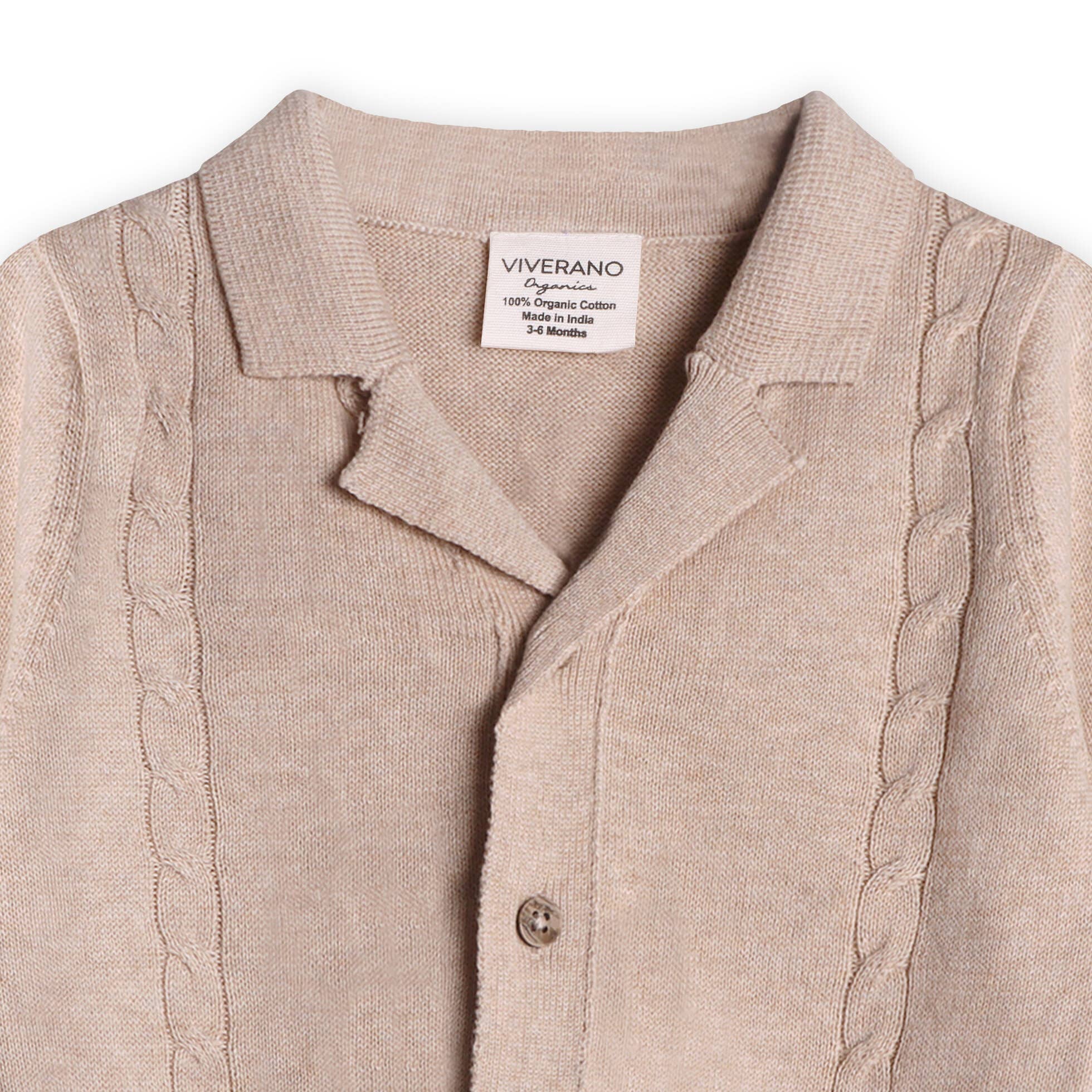 Resort Cable Knit Baby Sweater Cardigan & Pant Set