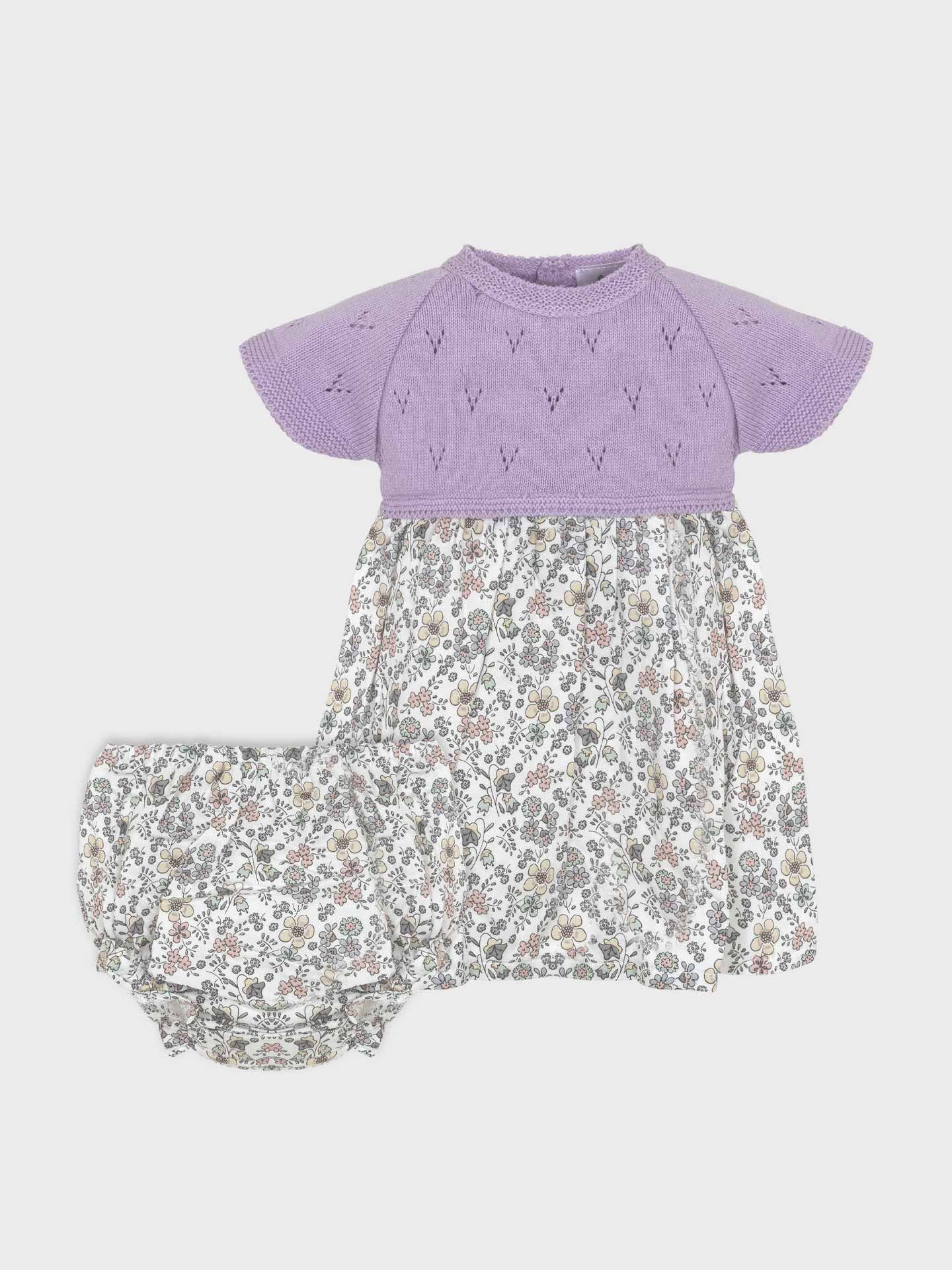 Lavender Flowers Dress Set