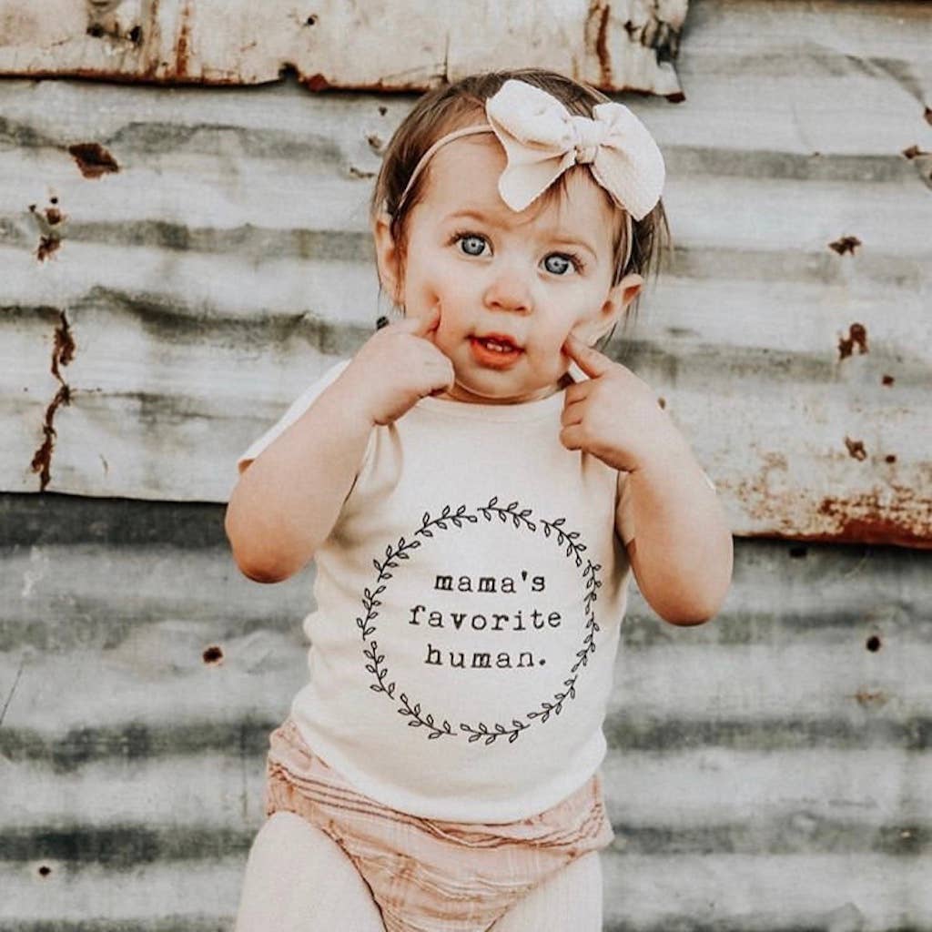 Mamas Favorite Human Organic Cotton Bodysuit | Short Sleeve