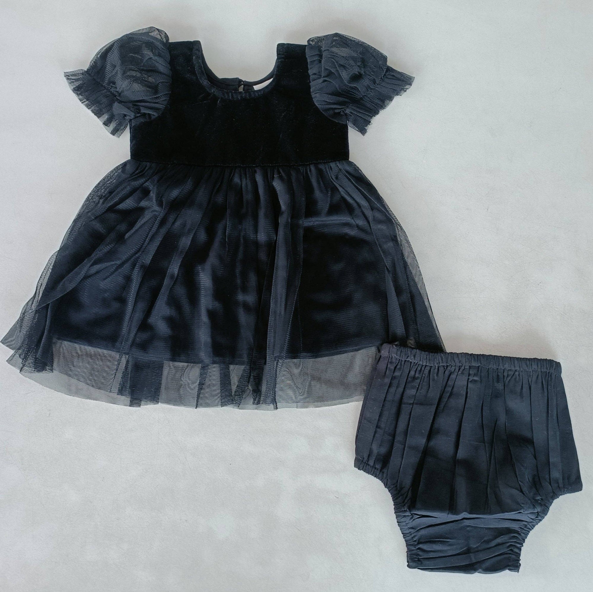 Black Tulle Puff Dress