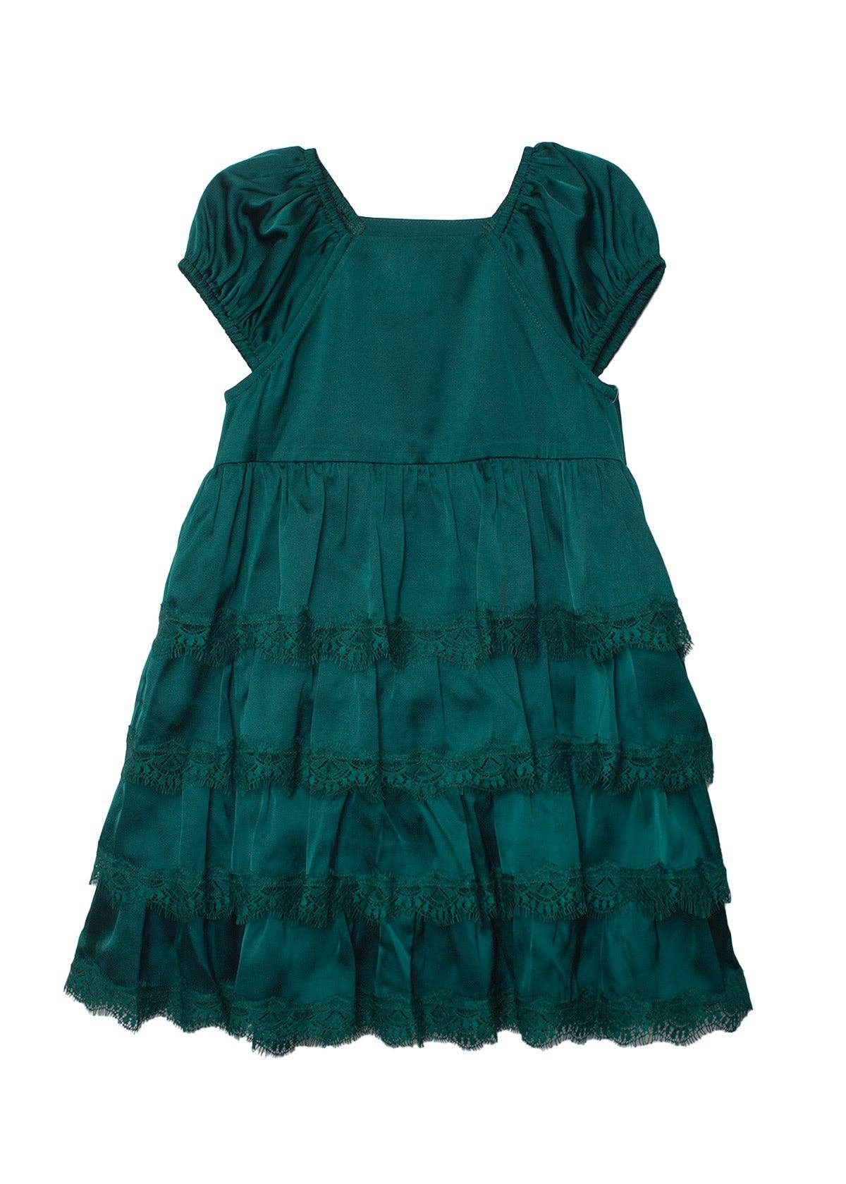 Emerald Green Tiered Dress