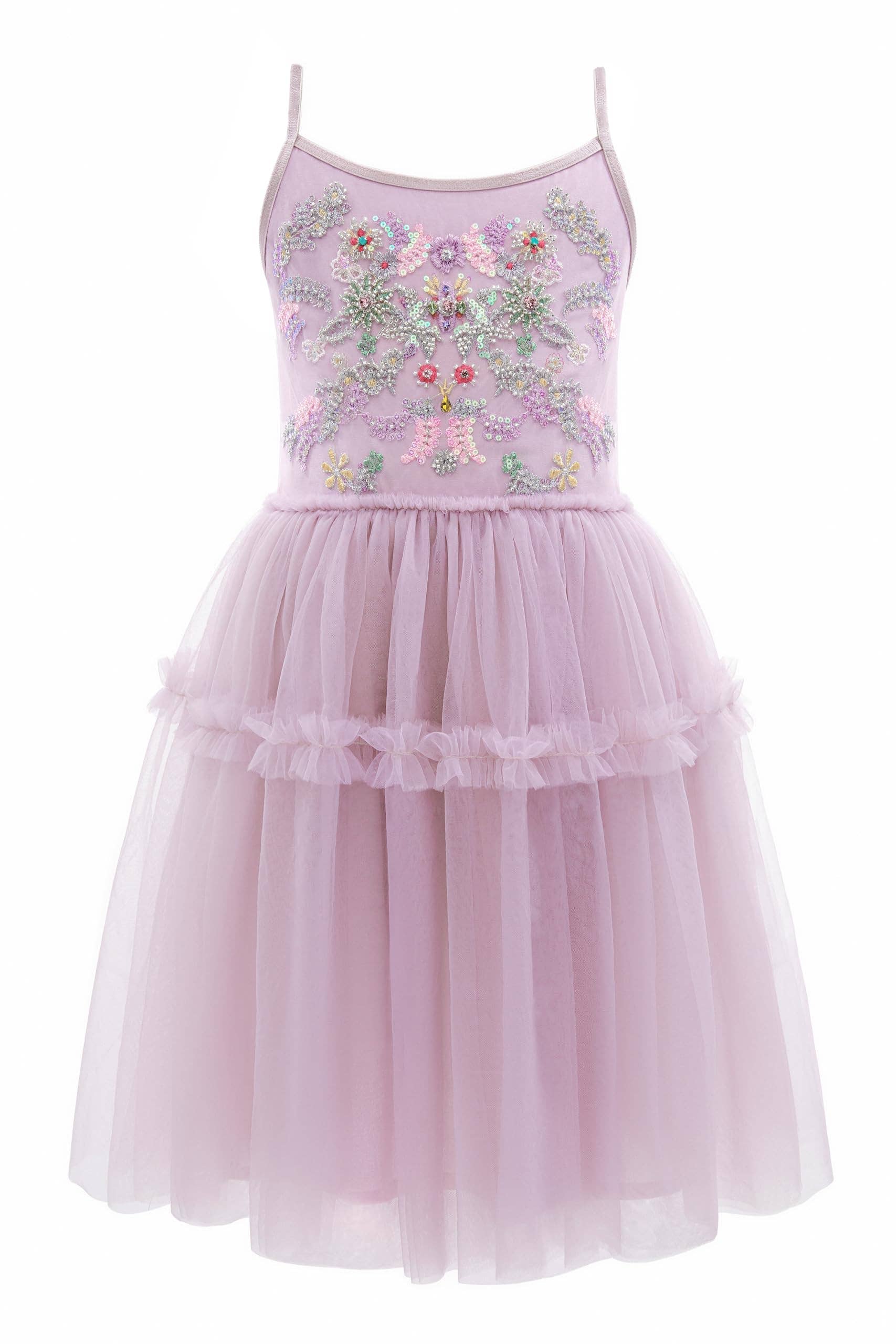 Embroidered Tulle Princess Dress