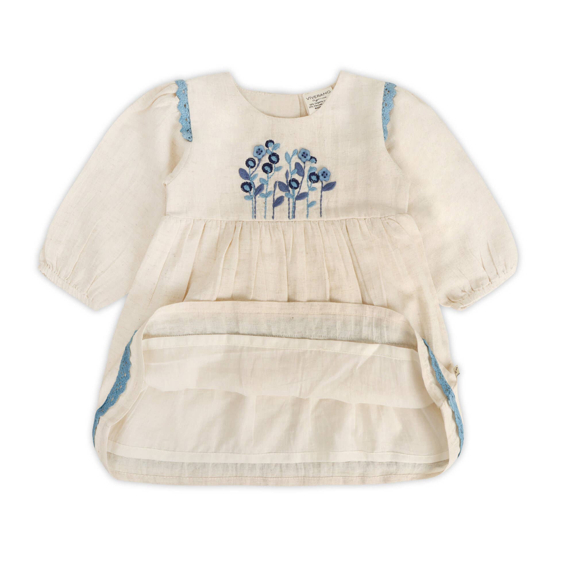 Matera Embroidered Baby Dress & Bloomer (Organic Cotton)