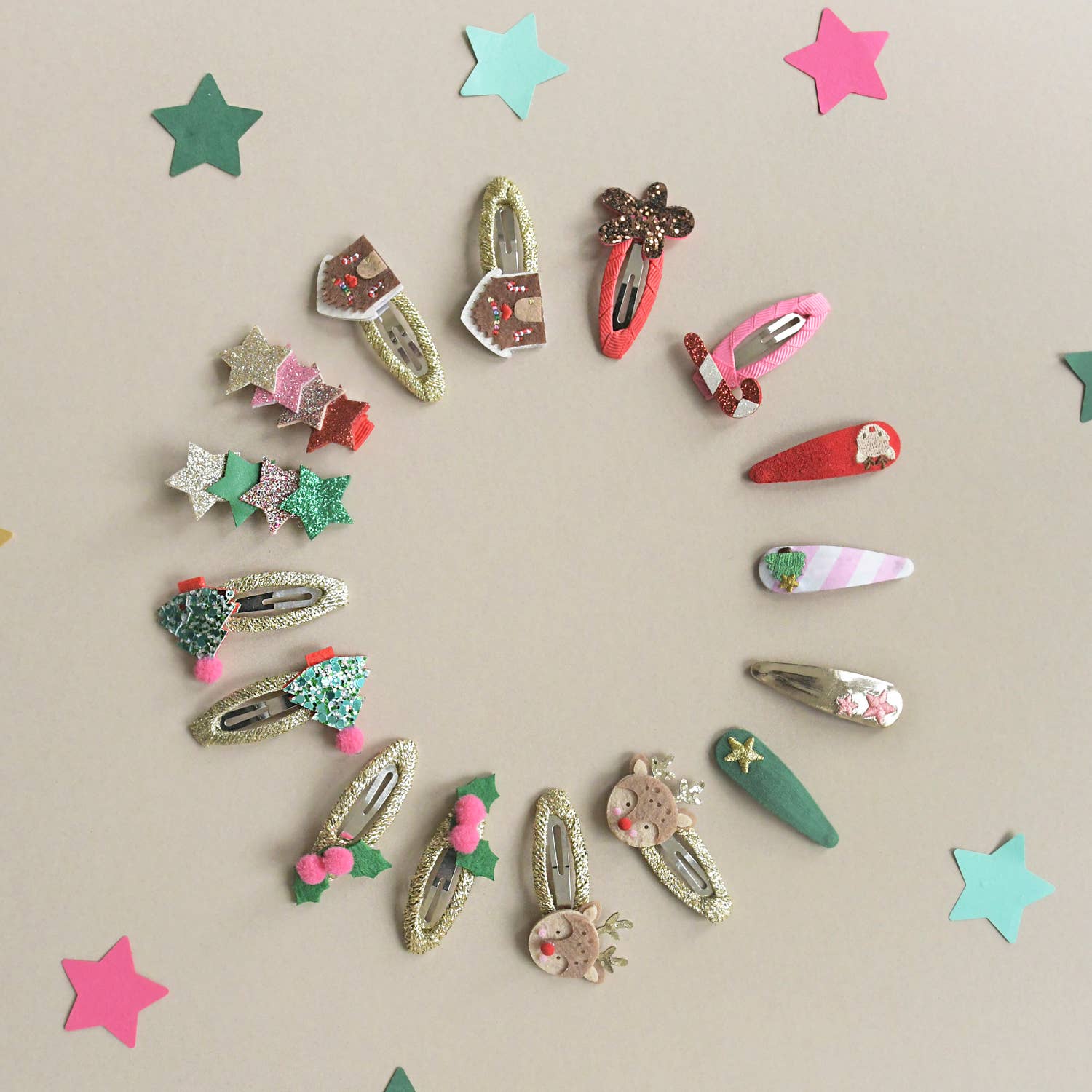 Christmas Tree Glitter Clips