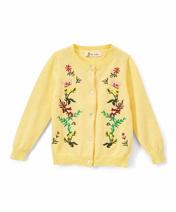 Floral Embroidered Cotton Cardigan