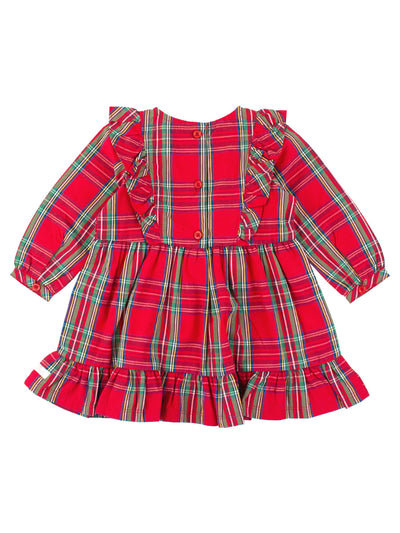 Plaid Ruffle Bow Dress