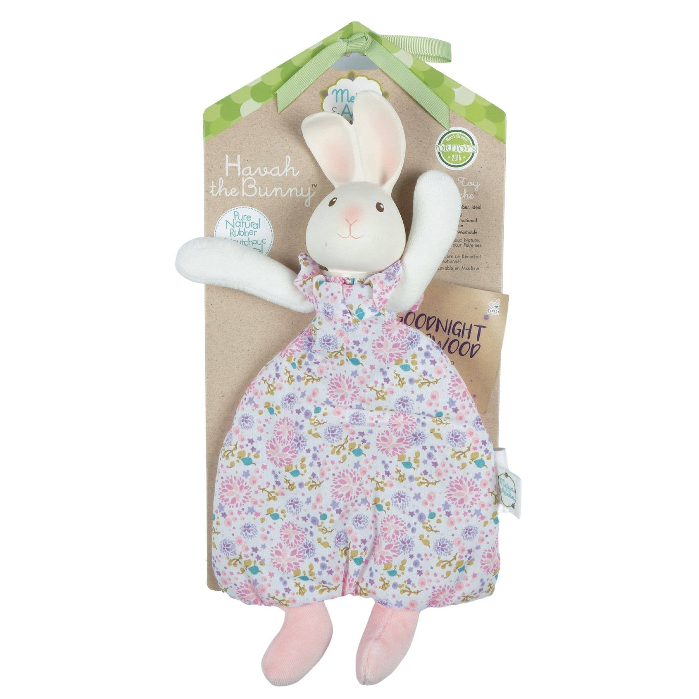 Havah the Bunny Flat Toy with Rubber Head Bunny