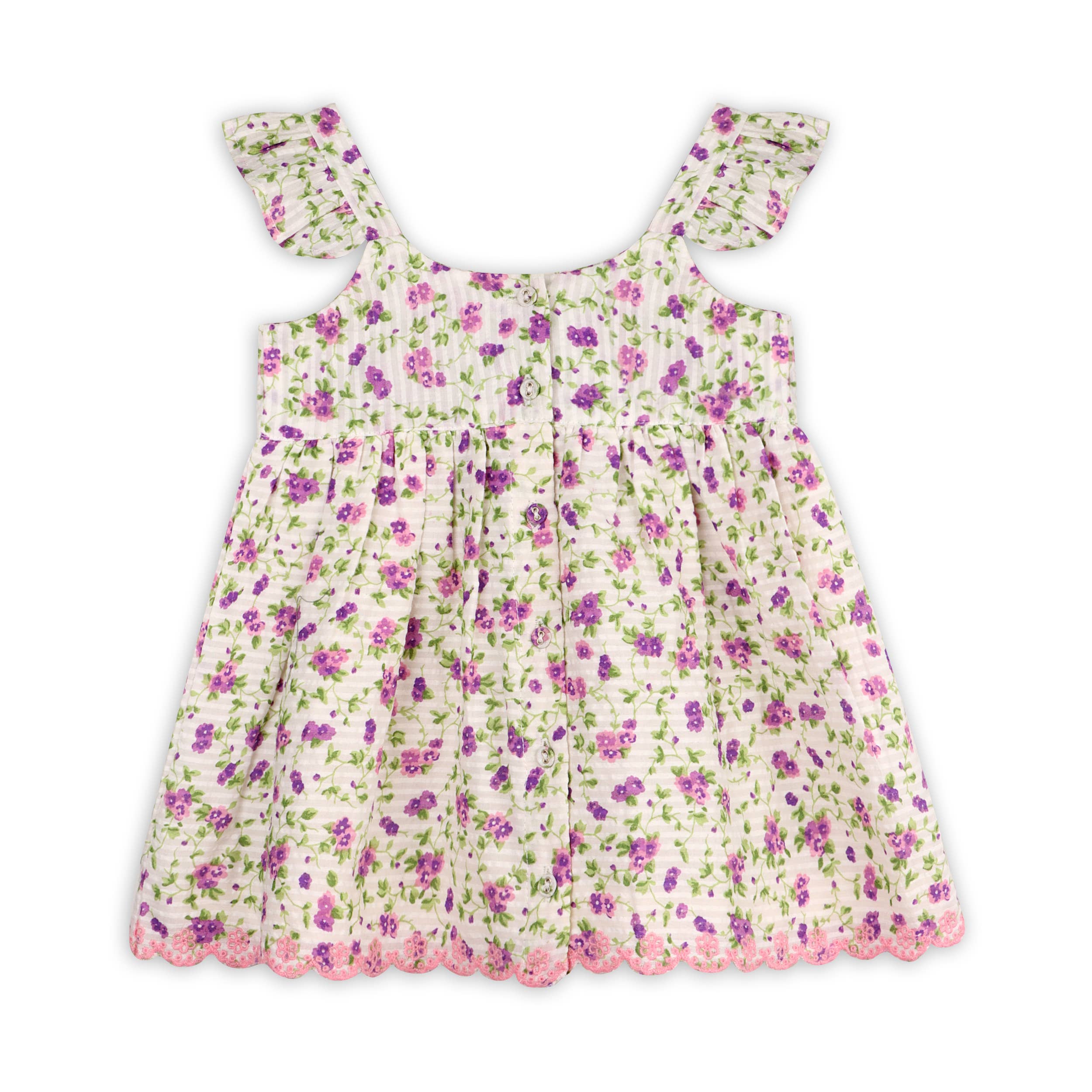 Organic Naomi Seersucker Baby Dress + Bloomer