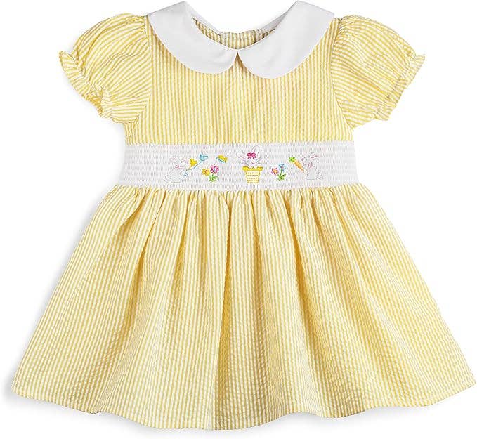 Yellow Smocked Easter Dress