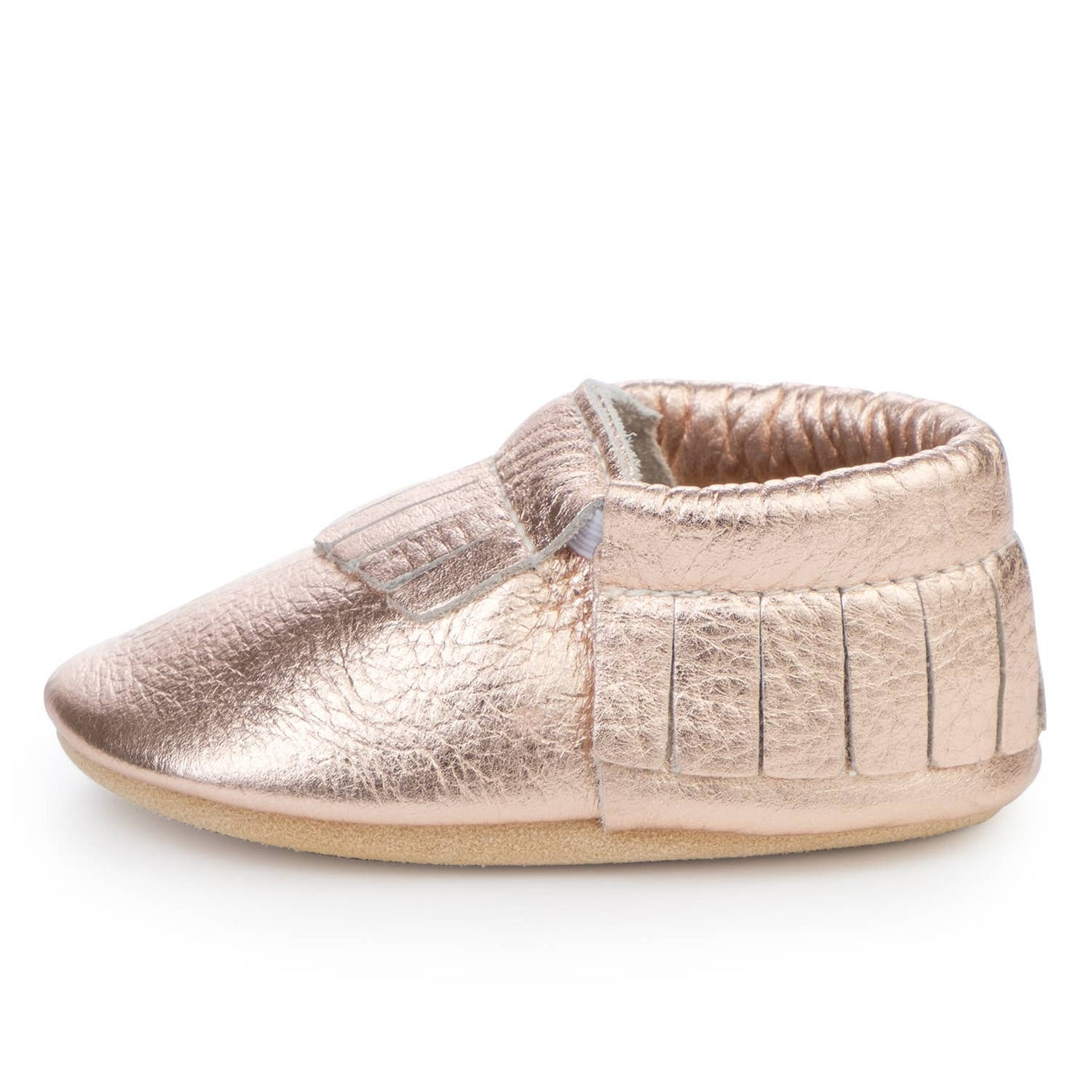 Rose Gold Baby Moccasins - House of LooLous