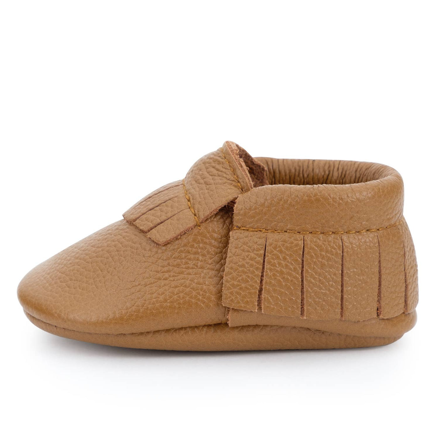 Classic Brown Genuine Leather Baby Moccasins - House of LooLous