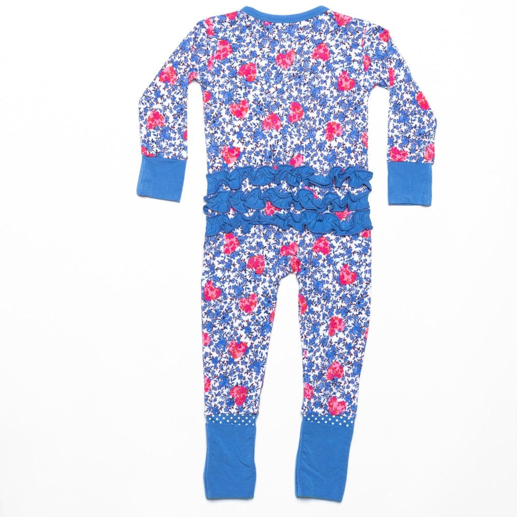 Garden of Love Zippered Convertible Footie