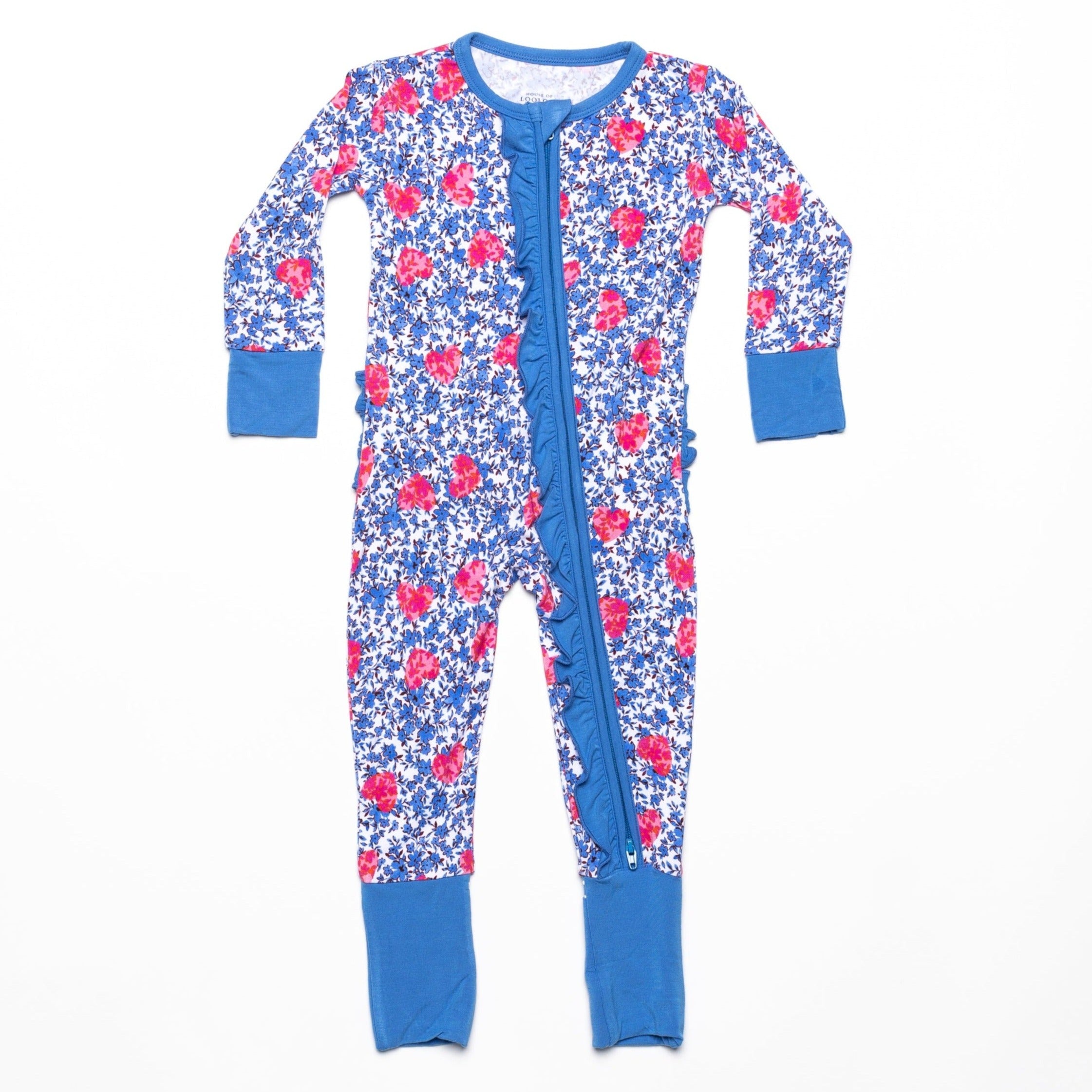 Garden of Love Zippered Convertible Footie