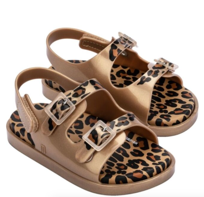 Mini Melissa Wide Sandal | Cheetah - House of LooLous