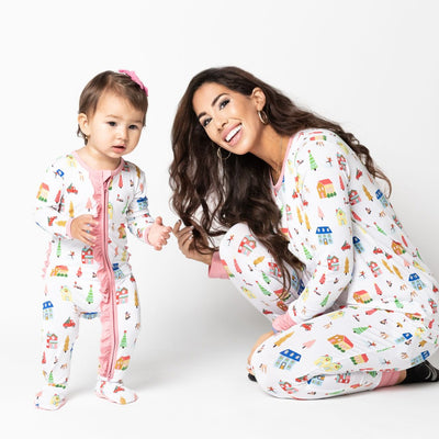 Home for the Holidays Women's Two-Piece Bamboo Pajama Set | Final Sale