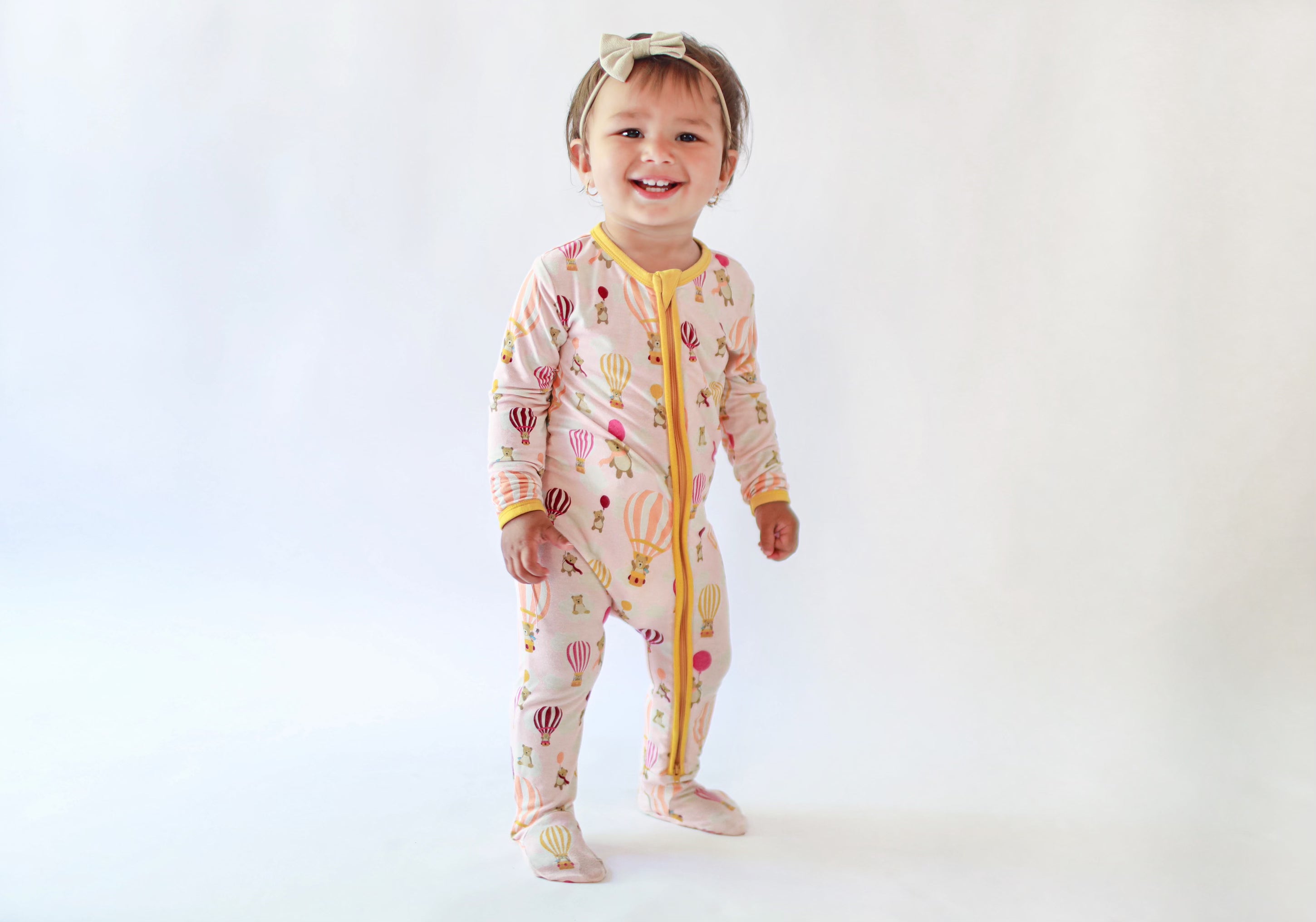 Beary Sleepy Zippered Footie Bamboo Pajama